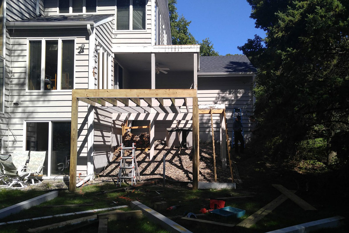 Renovating deck and staircase