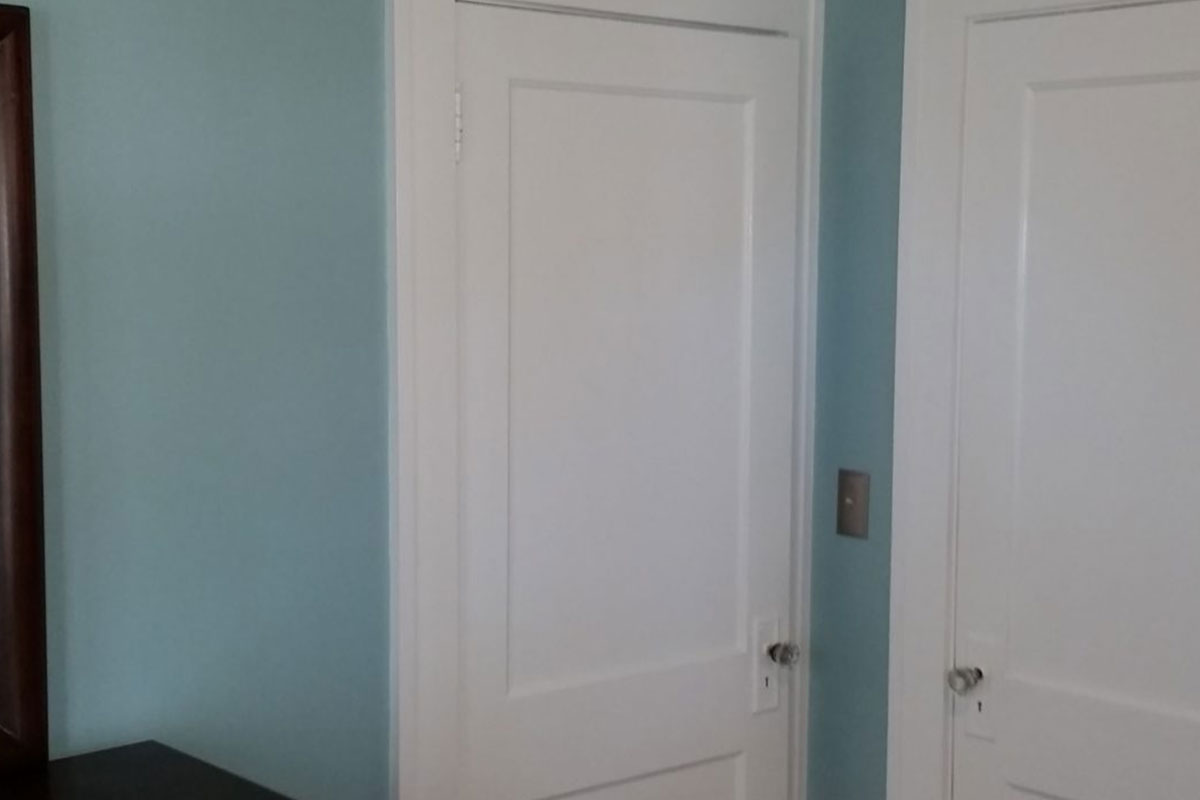 Two doors with old handles