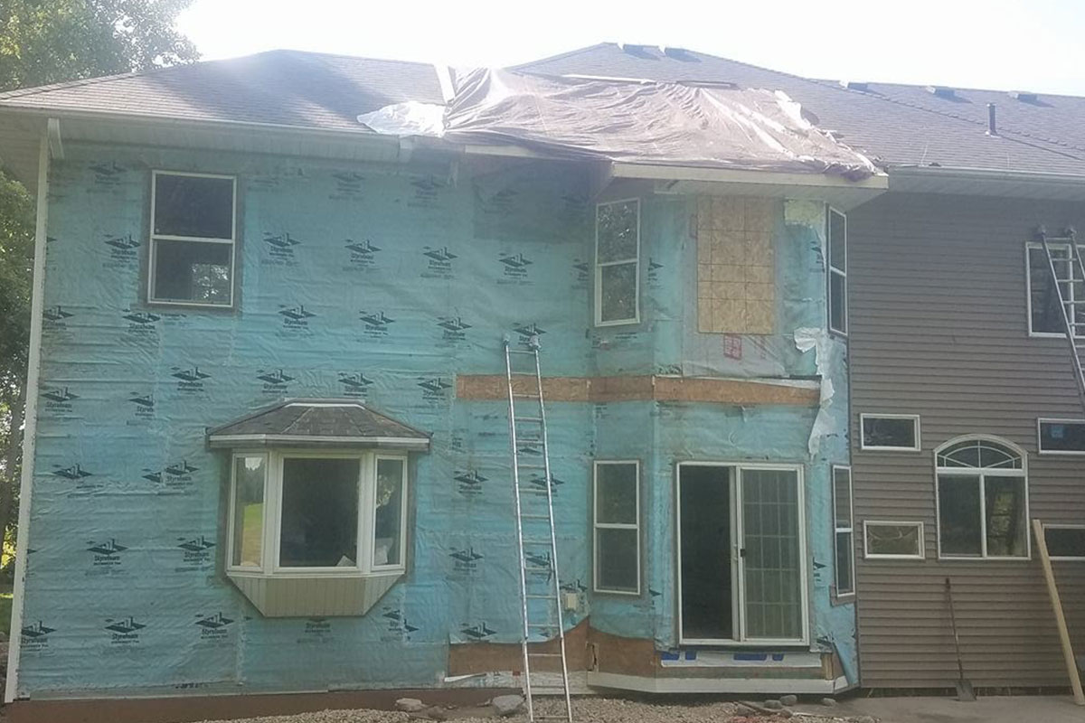 Exterior of home being renovated