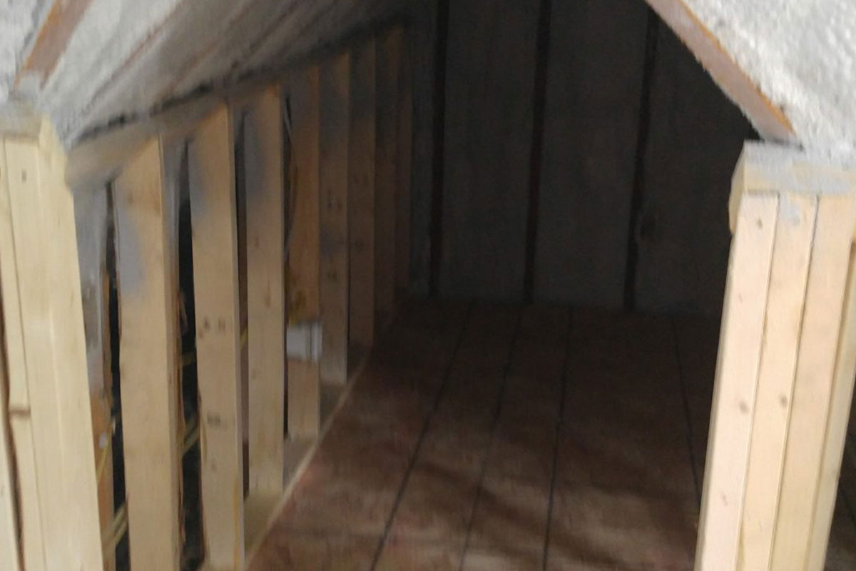 Bare attic